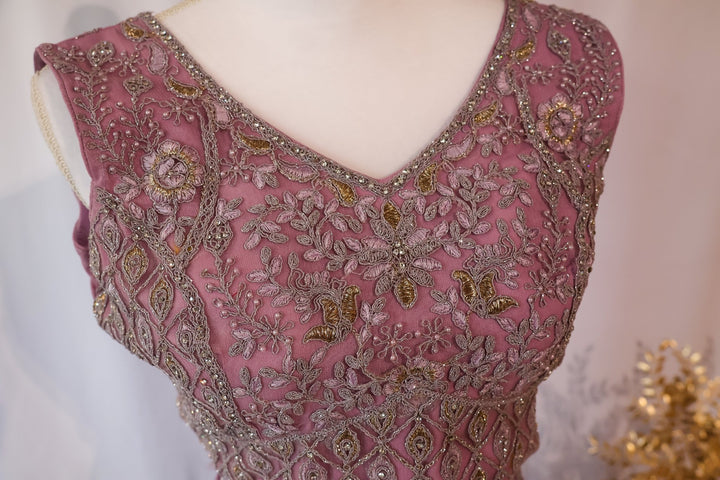 Rose Mauve Embroidered Lehenga - Lotus Lehengas